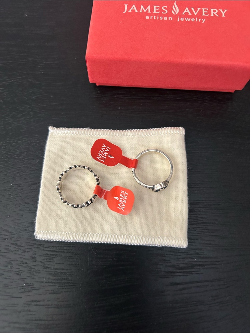 James Avery Silver Heart and flowers Rings Size 8 and 7 1/2 - Picture 3 of 10